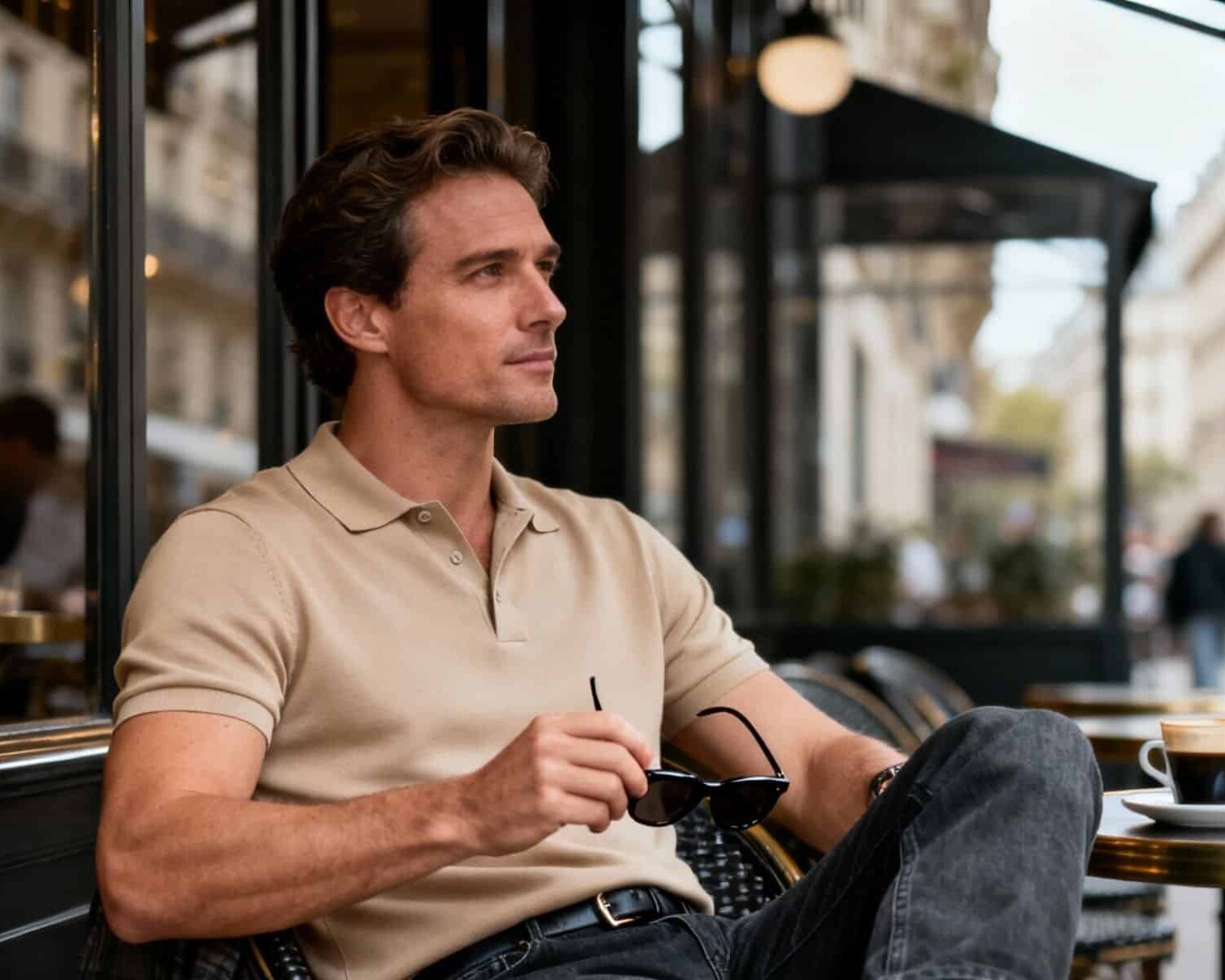 Sovereign investor looking into the distance, representing strategic foresight in trading without the need to constantly monitor signals.