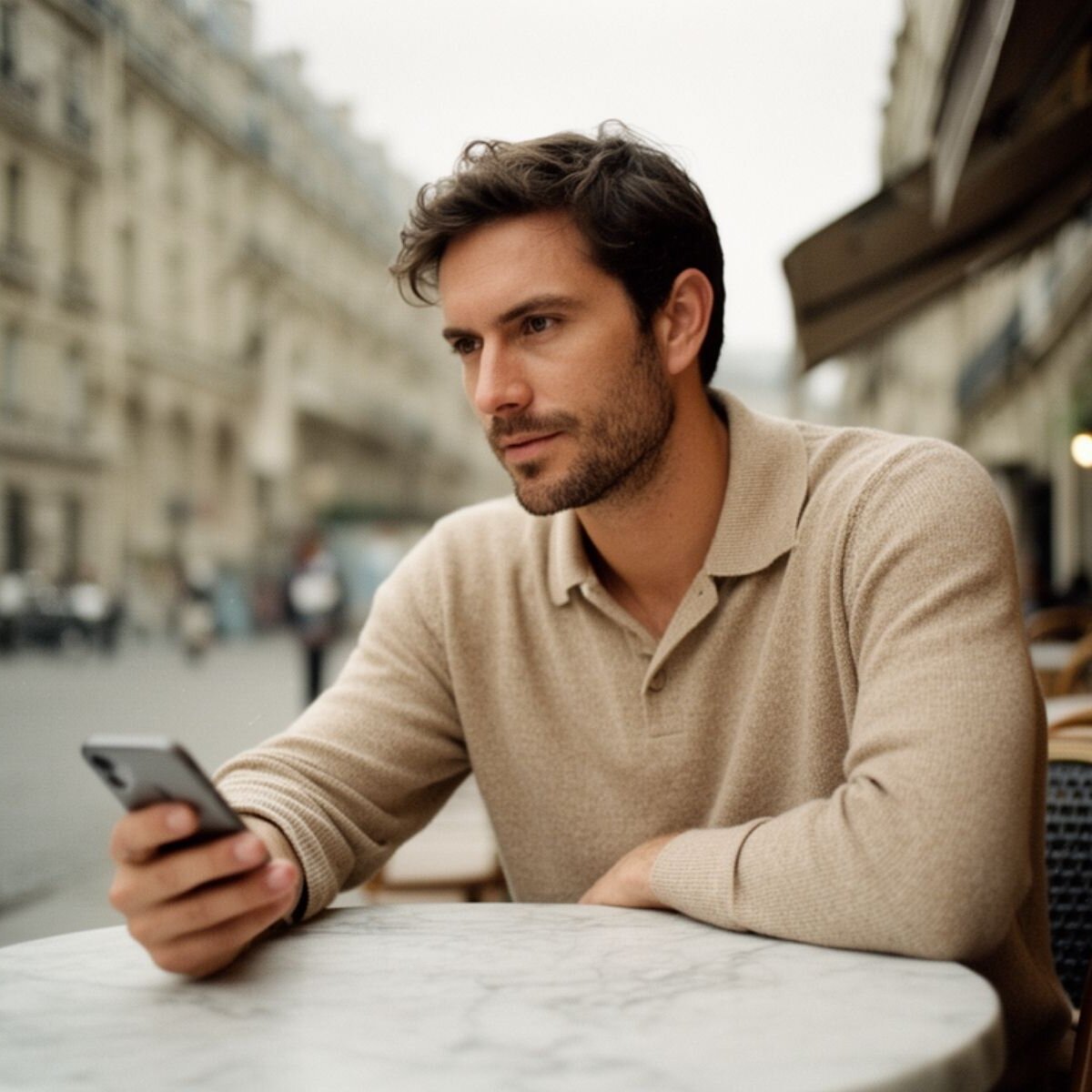 Sovereign investor looking into the distance, representing strategic foresight in trading without the need to constantly monitor trading signals.